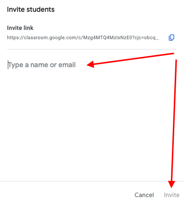 invite students email