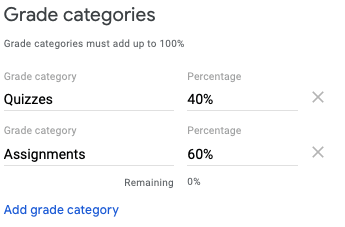 add grade category