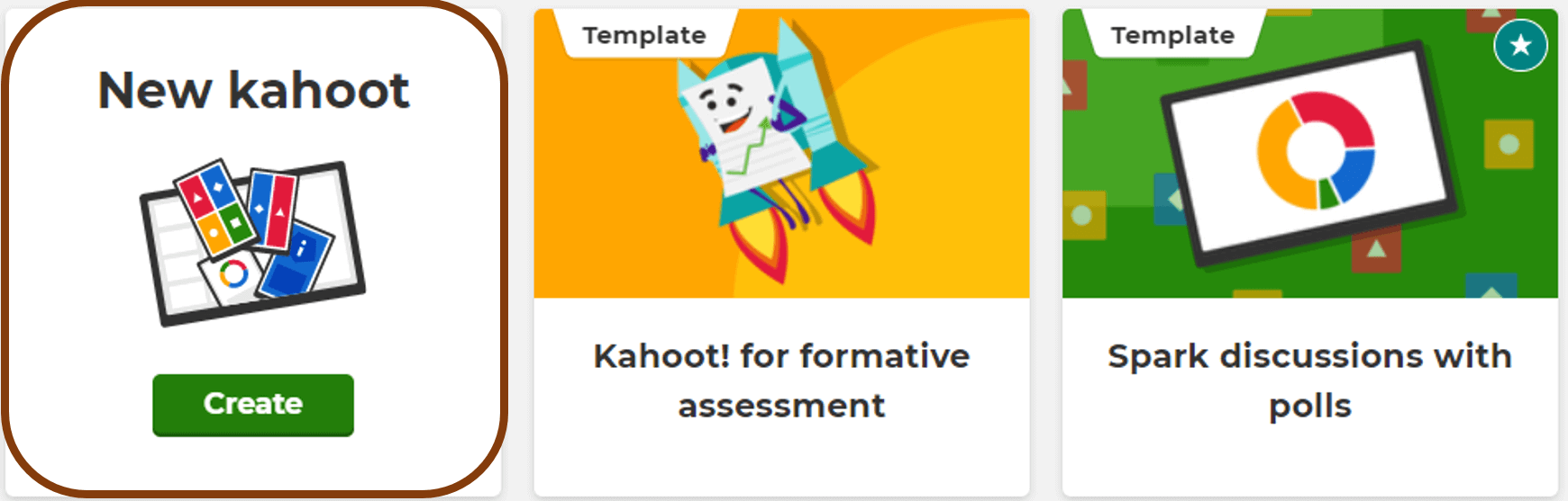 create a new kahoot