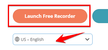 launch recorder and select language